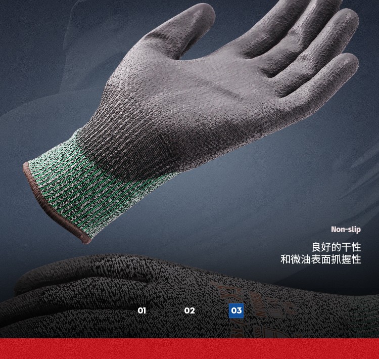 賽立特N10658-10PU涂層3級(jí)防割手套圖片8