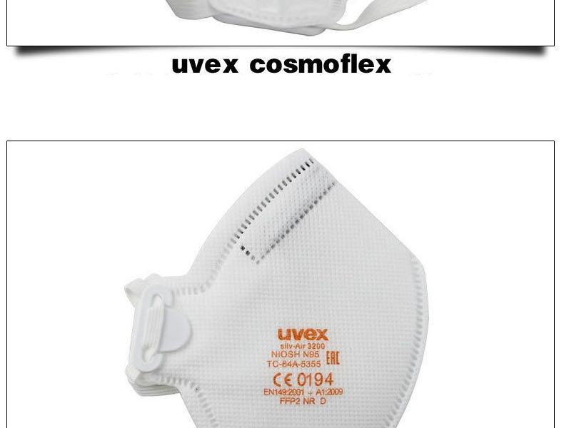 UVEX優(yōu)唯斯8733200折疊式FFP2防塵口罩圖片6