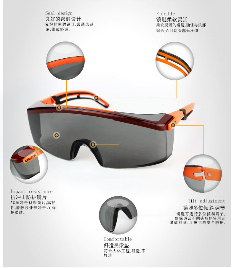 UVEX優(yōu)唯斯9064246防霧防刮擦防化防護眼鏡圖片6