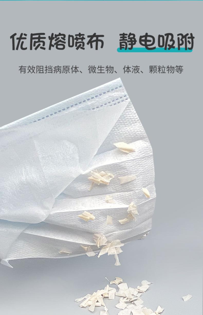 海氏海諾A108一次性醫(yī)用外科兒童口罩圖片5
