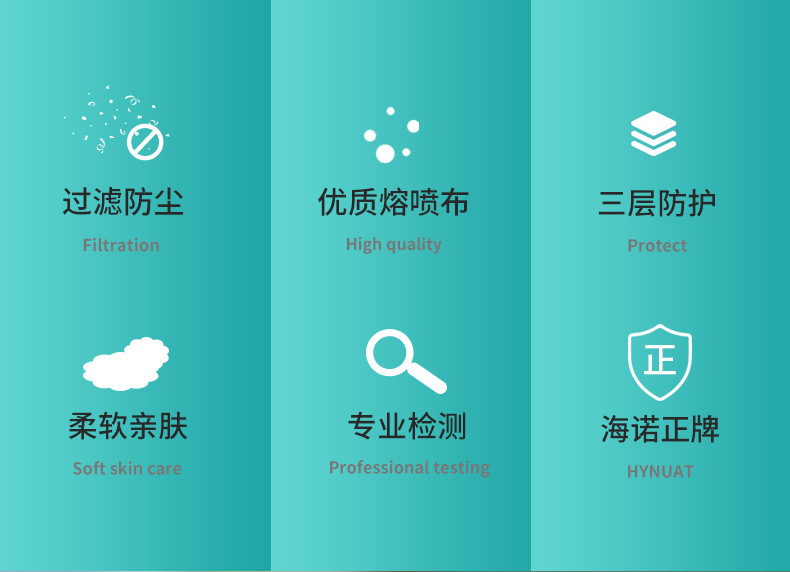 海氏海諾A108一次性醫(yī)用外科兒童口罩圖片1