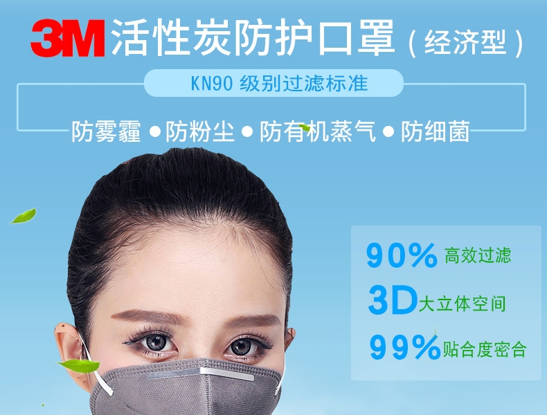 3M9071KN90有機(jī)蒸氣防毒口罩圖片1