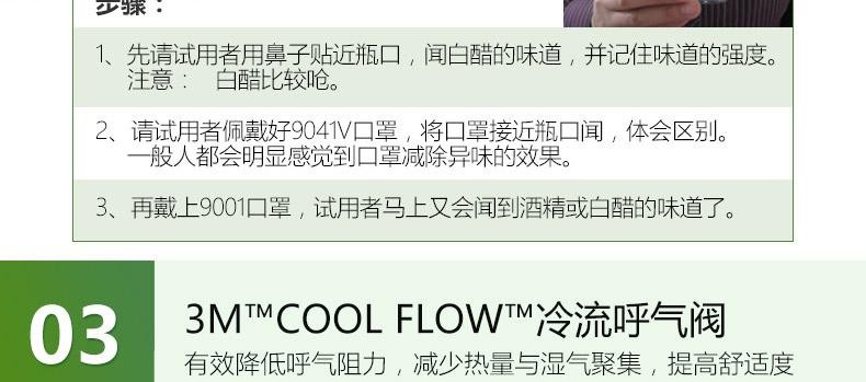 3M9041V KN90防有機(jī)蒸氣異味口罩圖片8