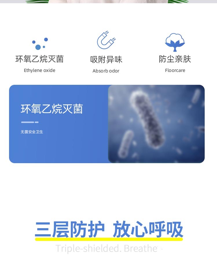 利康醫(yī)用外科口罩滅菌醫(yī)用口罩10片裝圖片2