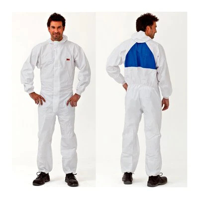 3M50198白色戴帽連體防護(hù)服圖片1