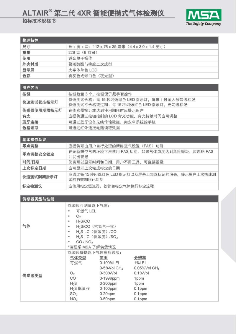 梅思安10196256（國產(chǎn)版）天鷹4XR藍牙版多種氣體檢測儀圖片18