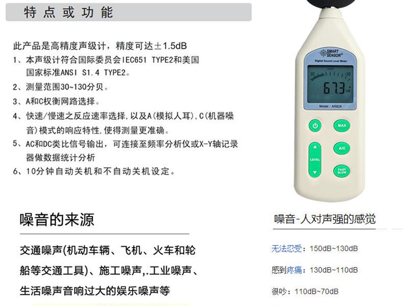 希瑪AR824聲級(jí)計(jì)圖4
