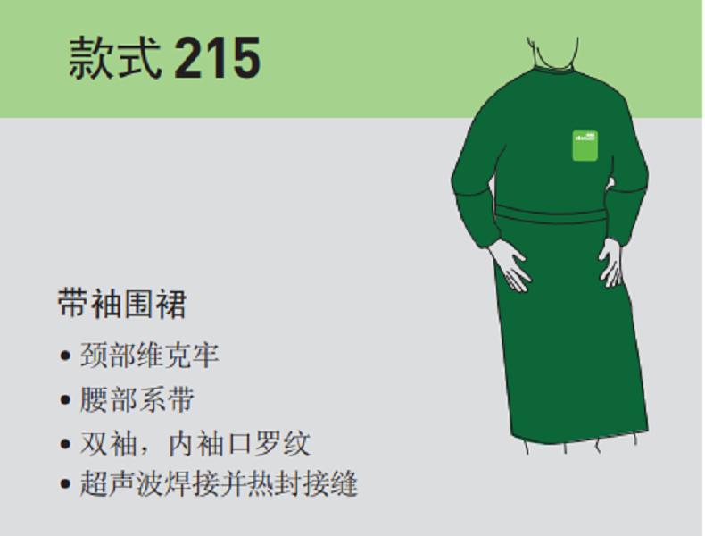 微護(hù)佳GR40-T-99-215-02MC4000綠色帶袖防化圍裙圖片3