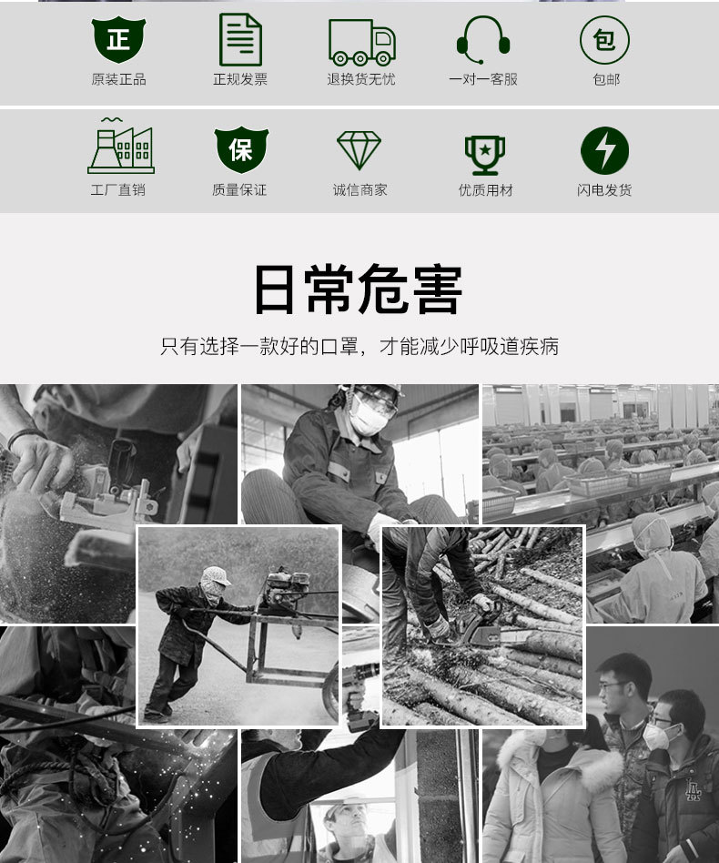保為康9611過(guò)濾式防塵口罩圖片3