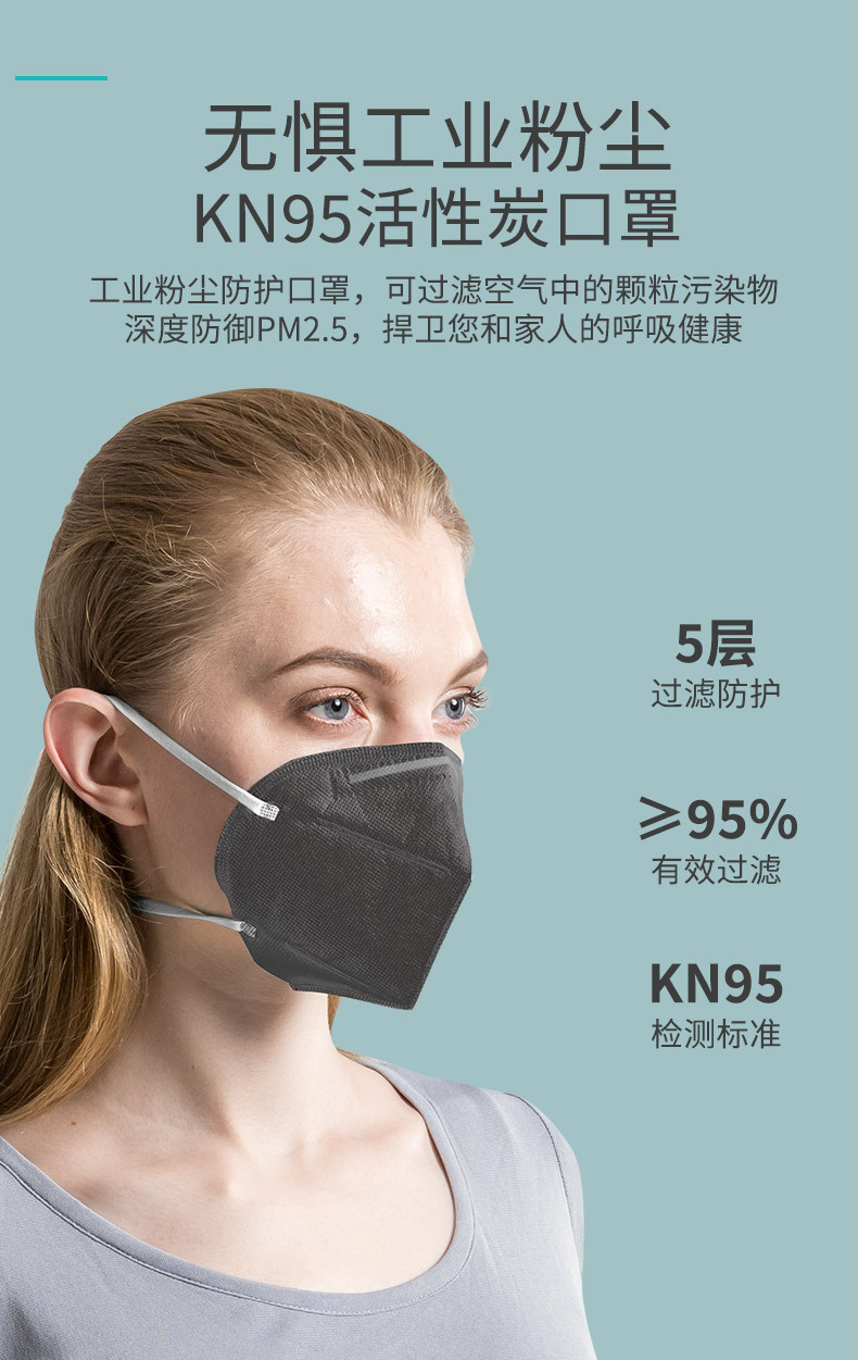 保為康1861 KN95過(guò)濾式防塵口罩圖片5