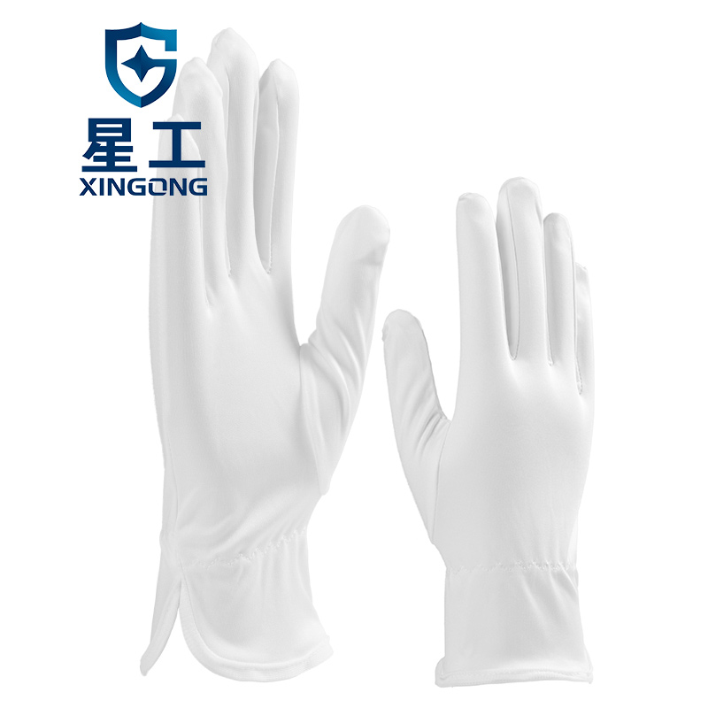 星工XGS-P8細(xì)纖維無(wú)塵禮儀勞保手套 圖片1