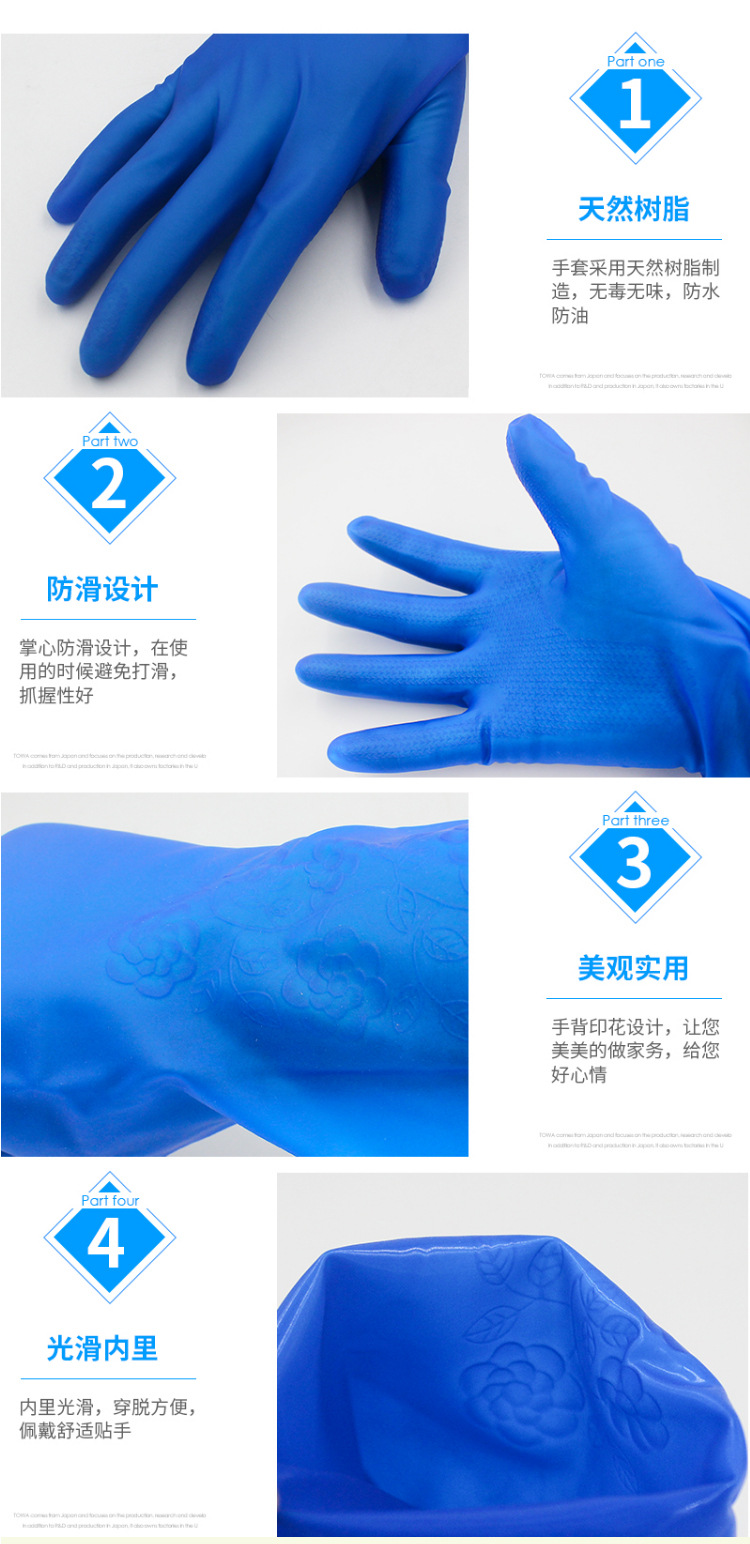TOWA774藍(lán)色耐油PVC手套圖片5