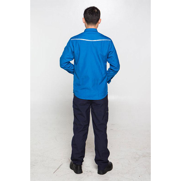 永霏夏季永久性本質(zhì)阻燃防護(hù)服套裝圖片2