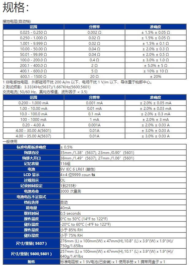 臺(tái)灣泰仕PROVA-5601鉗式接地電阻測(cè)試儀圖片2