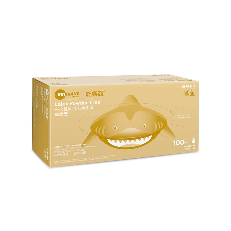 施睿康加厚型一次性乳膠無(wú)粉手套圖片