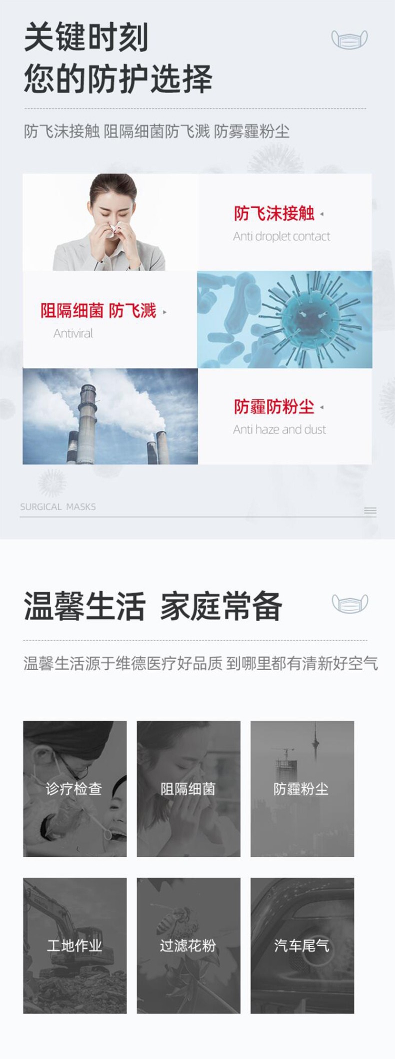 維德醫(yī)療滅菌醫(yī)用外科口罩圖片2