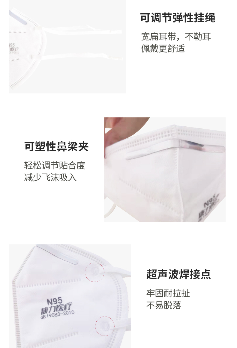 康力醫(yī)療貝蕾醫(yī)用防護(hù)口罩圖片2