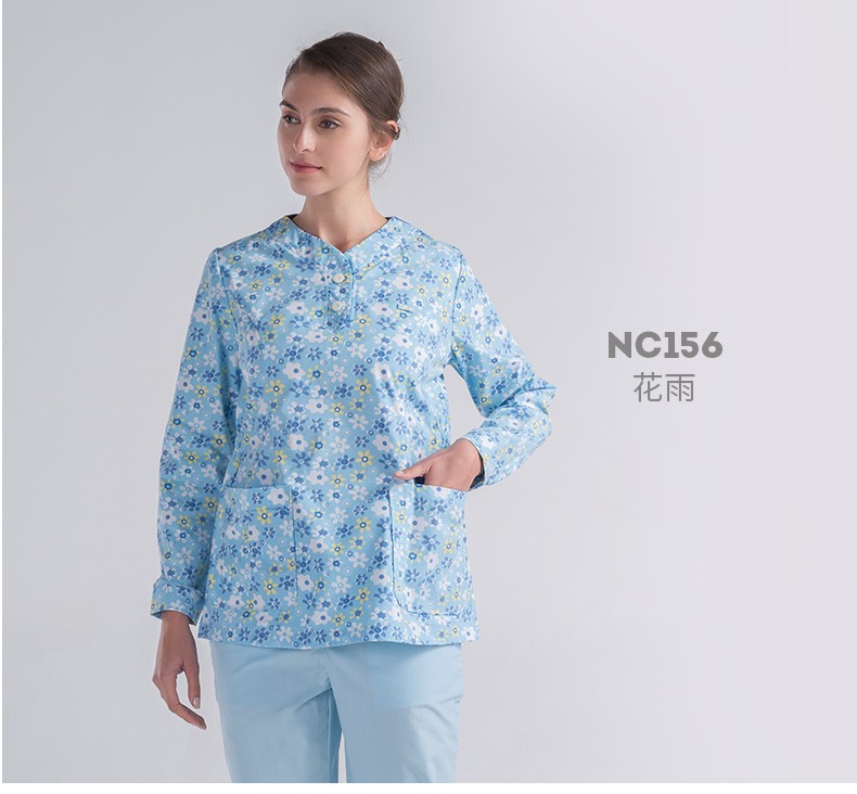 樂(lè)倍康NC156花雨長(zhǎng)袖護(hù)士服圖片1