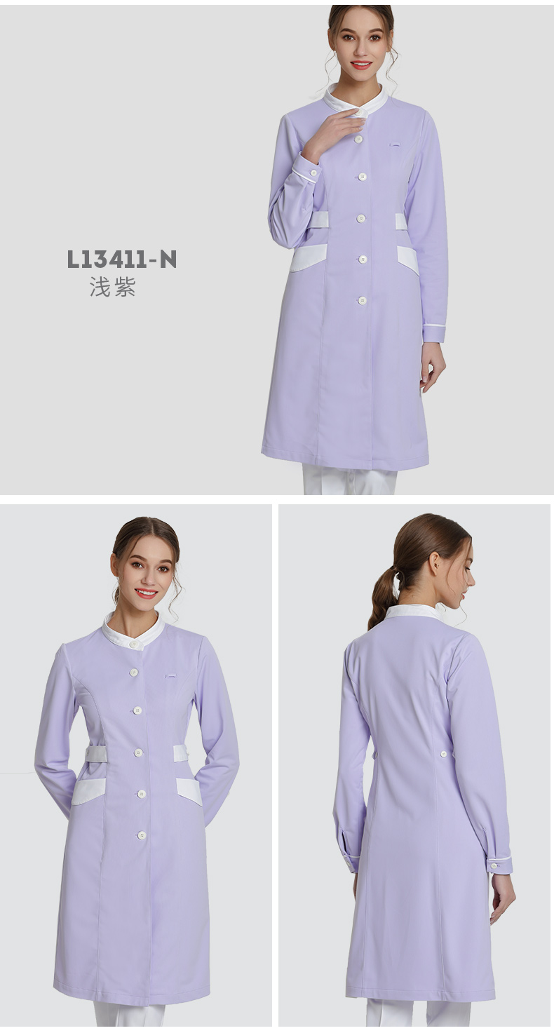 樂倍康L13411-N淺紫長袖護士服圖片1