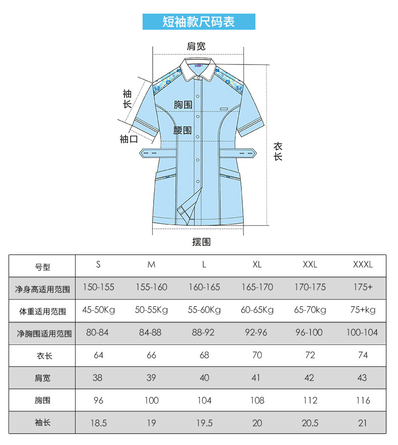 樂倍康NA120短袖護(hù)士服圖片2