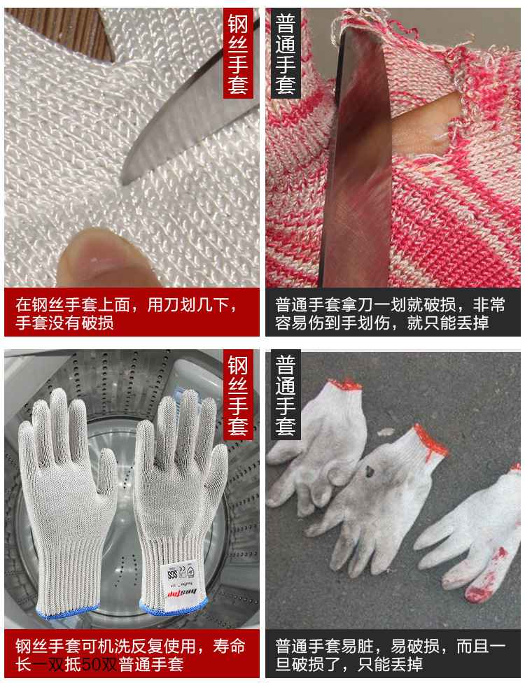 bestop倍護(hù)F5145鋼絲5級(jí)防割手套圖片3