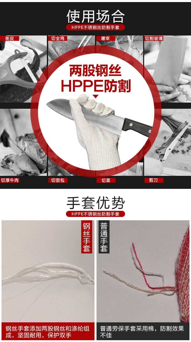 bestop倍護(hù)F5145鋼絲5級(jí)防割手套圖片1