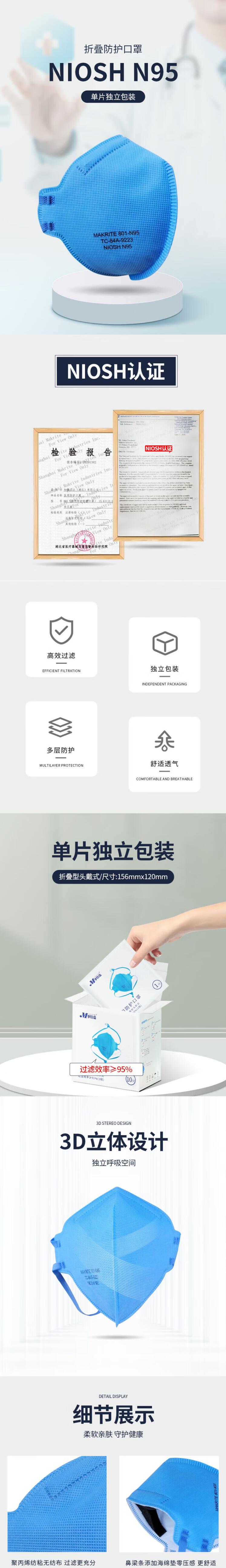 麥特瑞801-N95醫(yī)用防護(hù)口罩圖片1