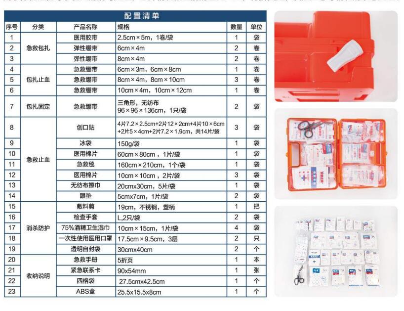 藍帆醫(yī)療CZ-A003公共交通急救箱圖片