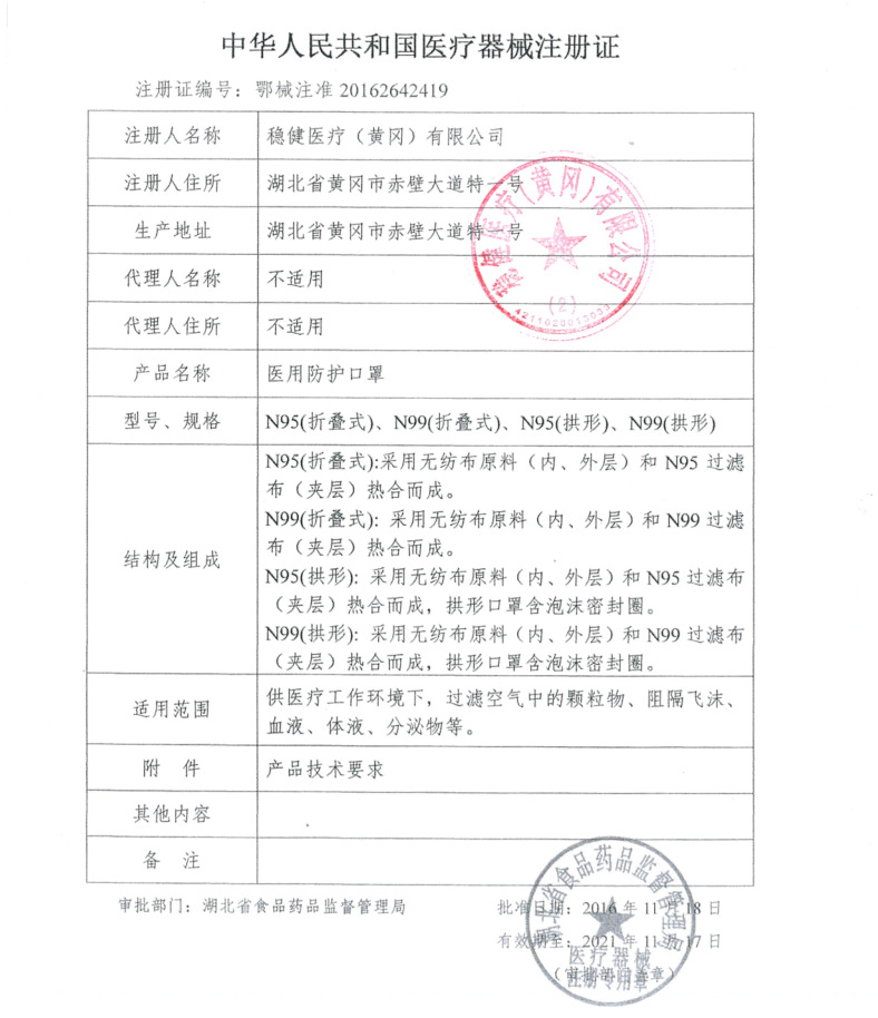 穩(wěn)健杯型N95醫(yī)用防護(hù)口罩