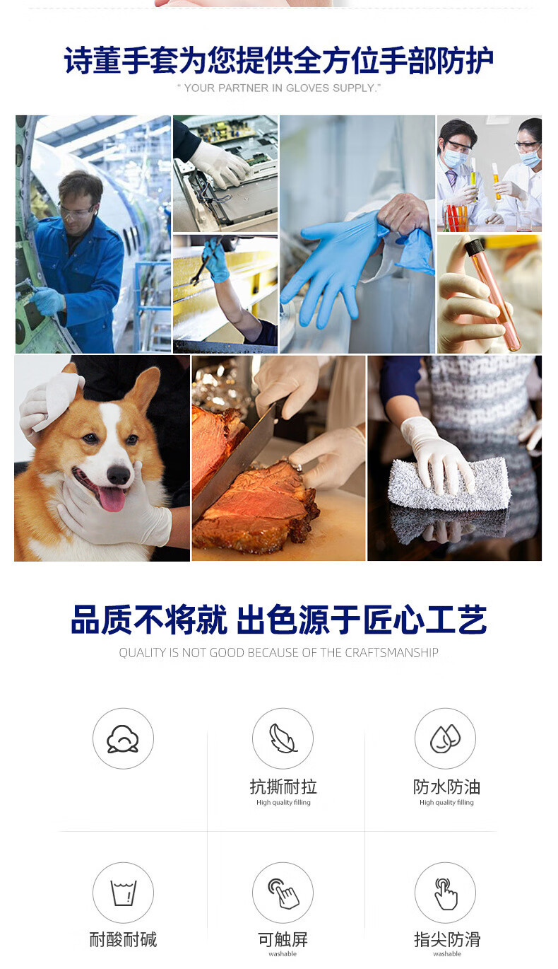 施?？礜900丁腈橡膠檢查手套圖片2