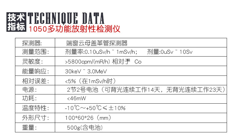 SMACH RS1050多功能輻射檢測(cè)儀圖片2