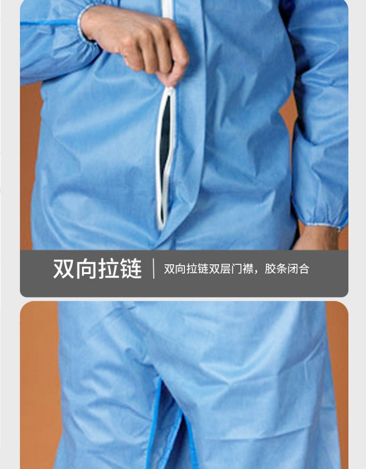 雷克蘭ESB428藍(lán)色帶帽連體防護(hù)服圖片5