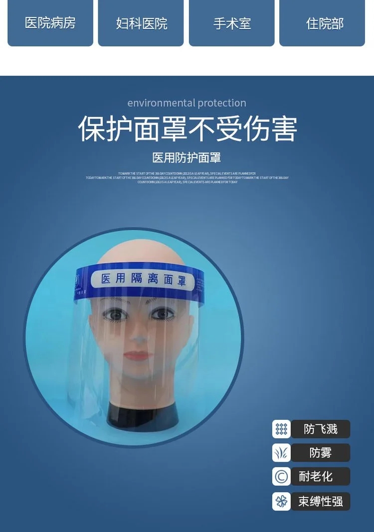 中藍(lán)一次性醫(yī)用隔離面罩3