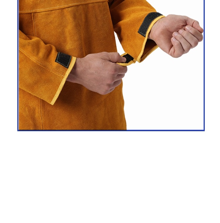 友盟AP-8000金黃色皮護(hù)胸帶領(lǐng)長(zhǎng)袖圍裙圖片14