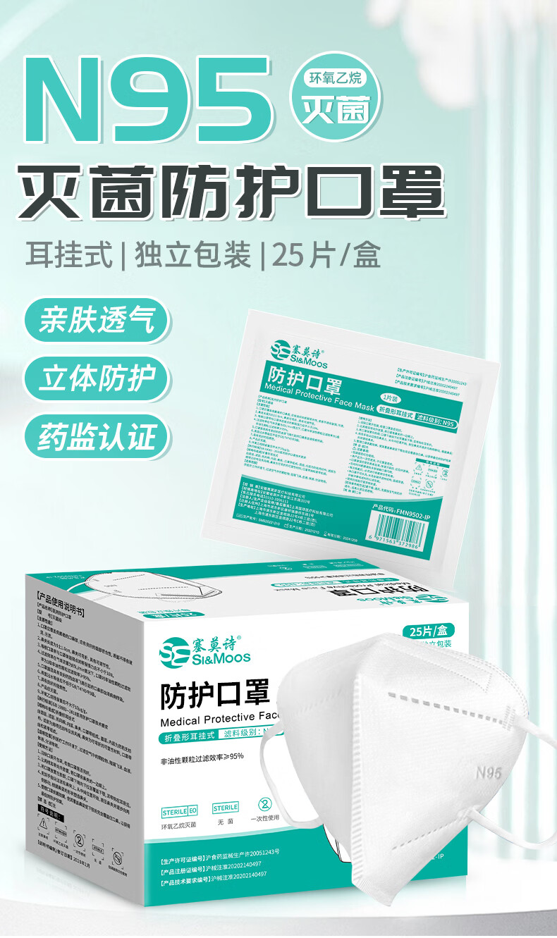 塞莫詩FMN9501折疊耳帶式醫(yī)用防護口罩圖片5