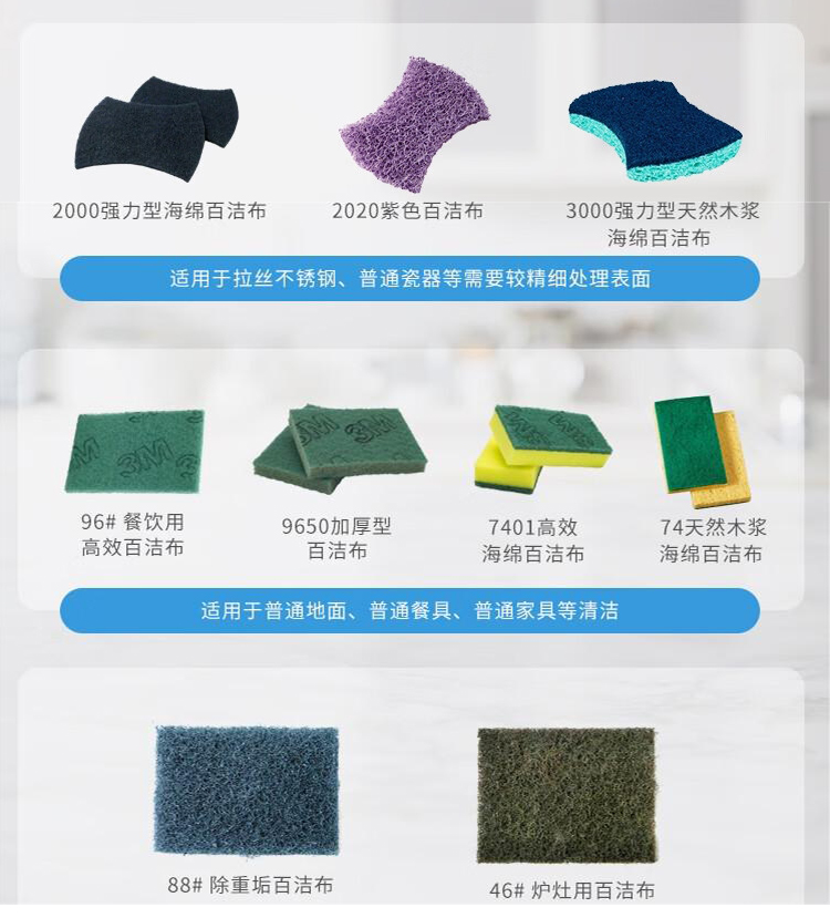 3M Scotch-Brite 3000強力型海綿百潔布10