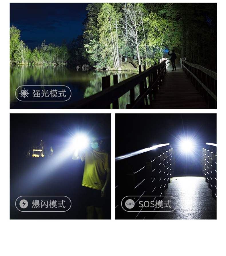 神火M22前后雙燈照明伸縮變焦手電筒6.jpg