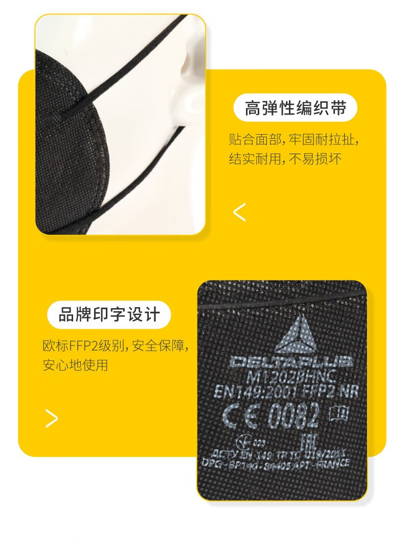 代爾塔104205 M1202BHNC折疊耳戴式FFP2級防塵口罩6