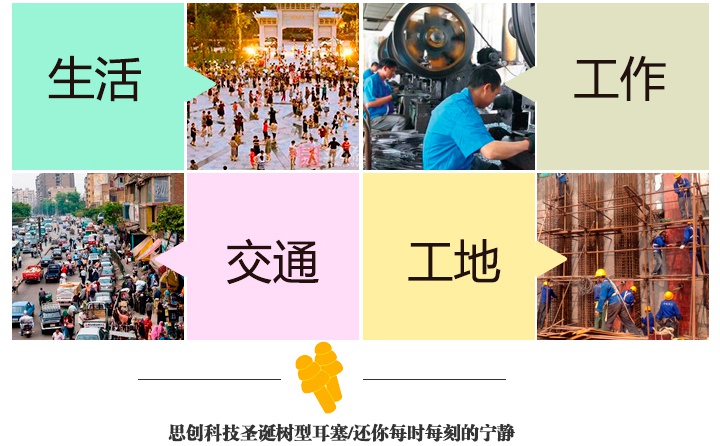 思創(chuàng)ST-1280硅膠防噪音耳塞在生活、交通、工地等領域使用