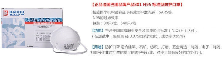 霍尼韋爾H801口罩圖片1