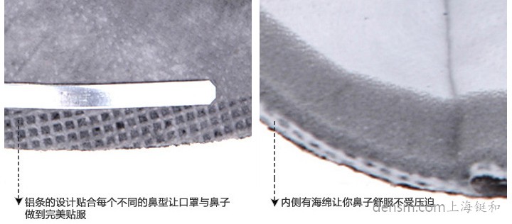 3M9042口罩鋁條設(shè)計，口罩內(nèi)側(cè)海綿設(shè)計