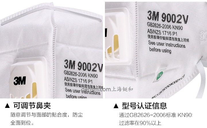 3M9002V口罩可調(diào)節(jié)鼻夾，符合國標(biāo)認(rèn)證