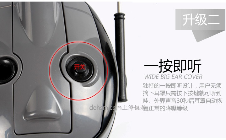 3M H7A-PTL頭戴式隔音耳罩一按即聽，無需摘下耳罩