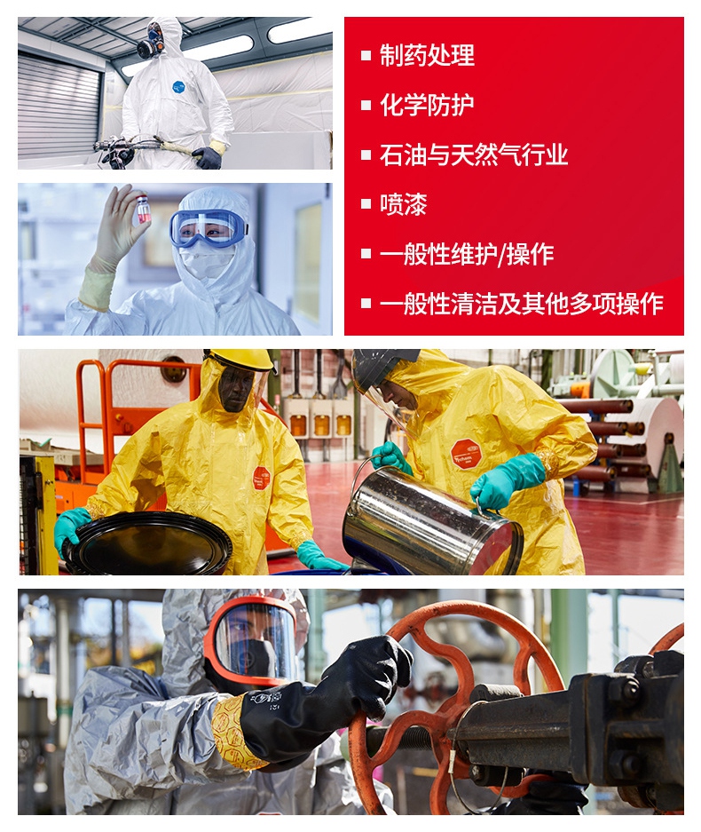 杜邦Tyvek400連體防護服TBM001應(yīng)用領(lǐng)域