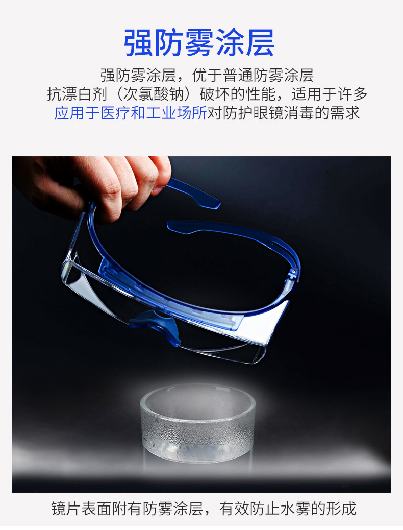 3M SF3701ASGAF-BLU防霧防護(hù)眼鏡圖8