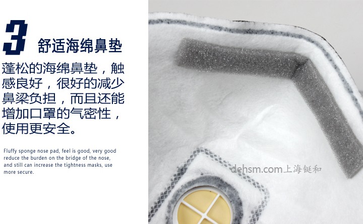3M9913V口罩內(nèi)側(cè)鼻梁海綿鼻墊，降低口罩壓迫感